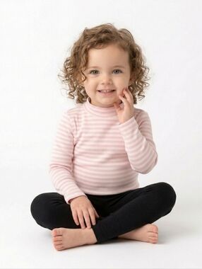 New Iris & Ivy Pink And White Stripe Top  Girls Size 3T Pre School Coastal Cutie